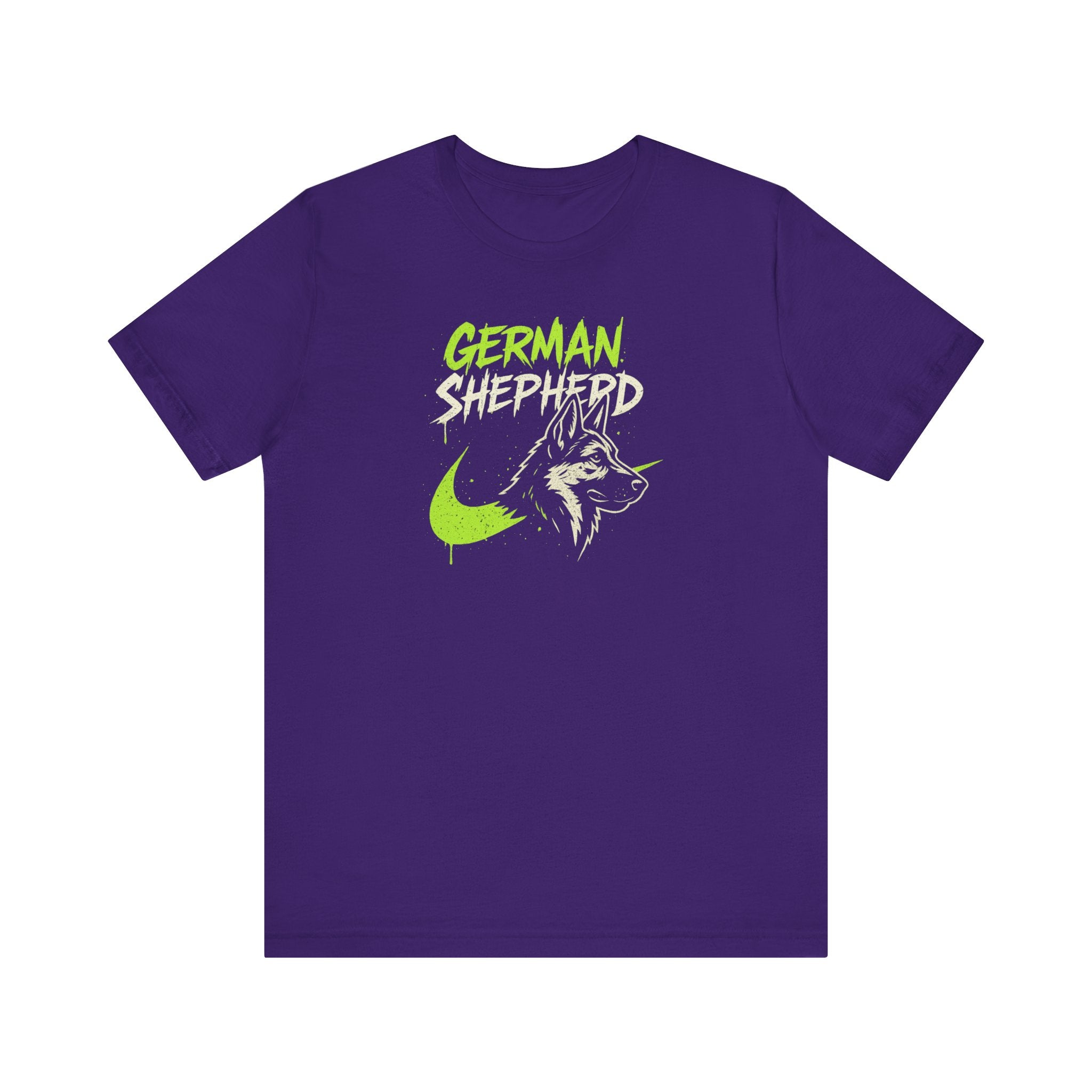 German Shepherd Graphic Tee – Bold Dog Lover Shirt, Neon Streetwear Pet Apparel, Unisex T-Shirt