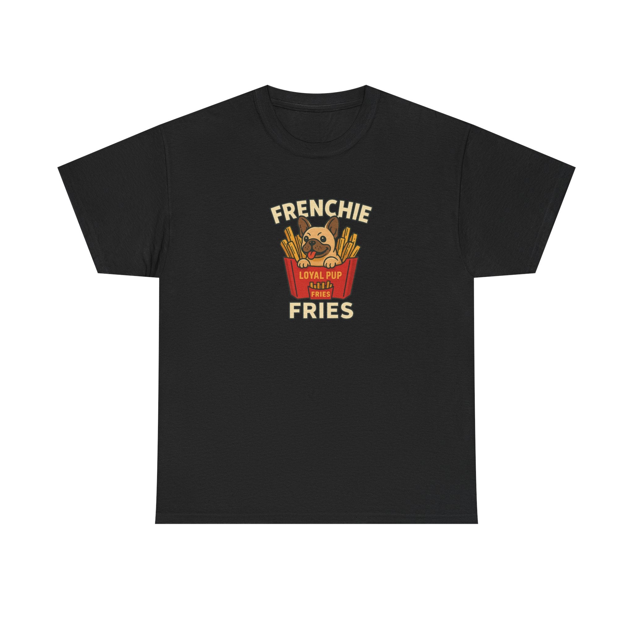 Frenchie & Fries Unisex Tee - Funny French Bulldog Shirt, Dog Lover Gift, Casual Pet Apparel