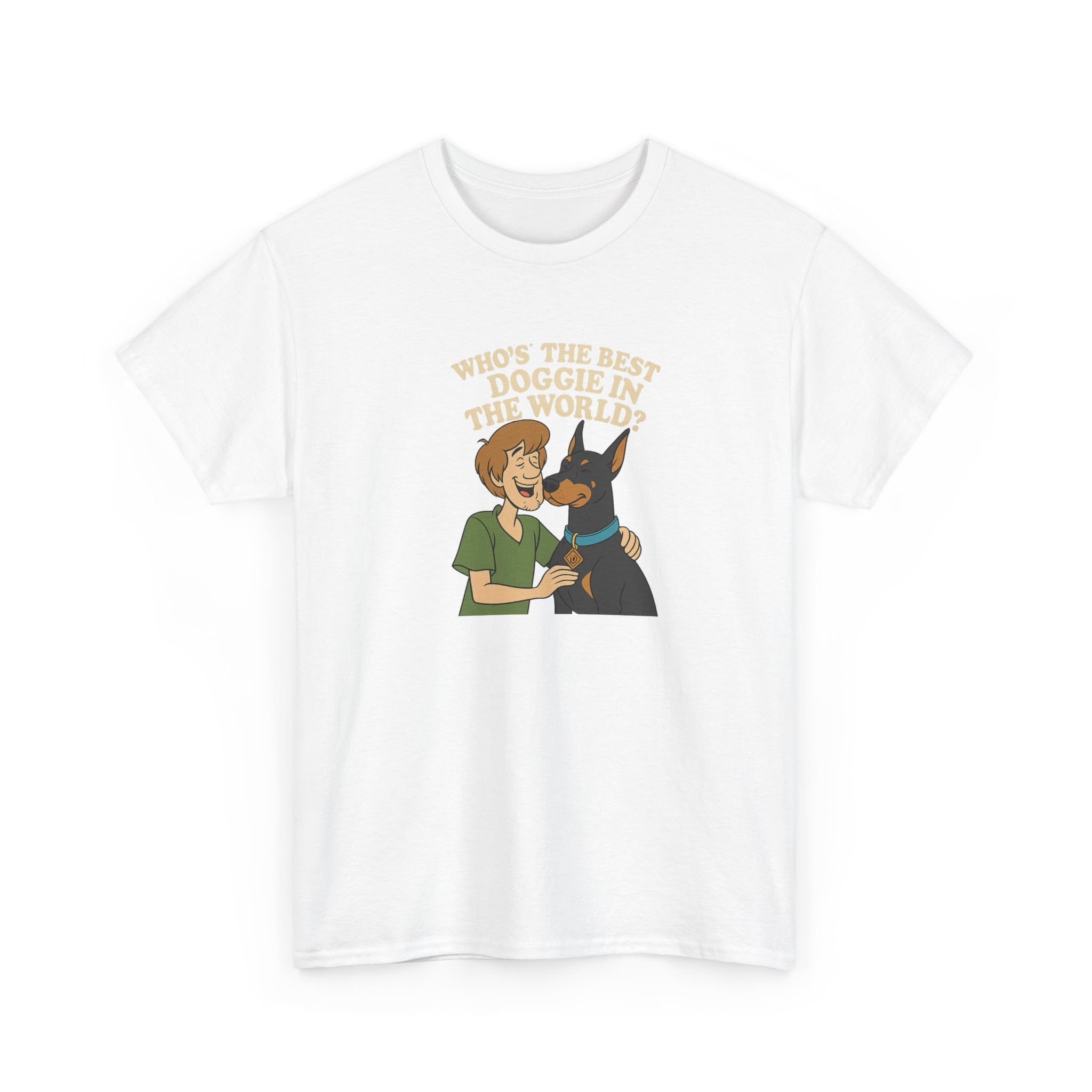 Best Doggie in the World Tee – Fun Cartoon Doberman Shirt, Dog Lover Gift, Unisex Pet Apparel