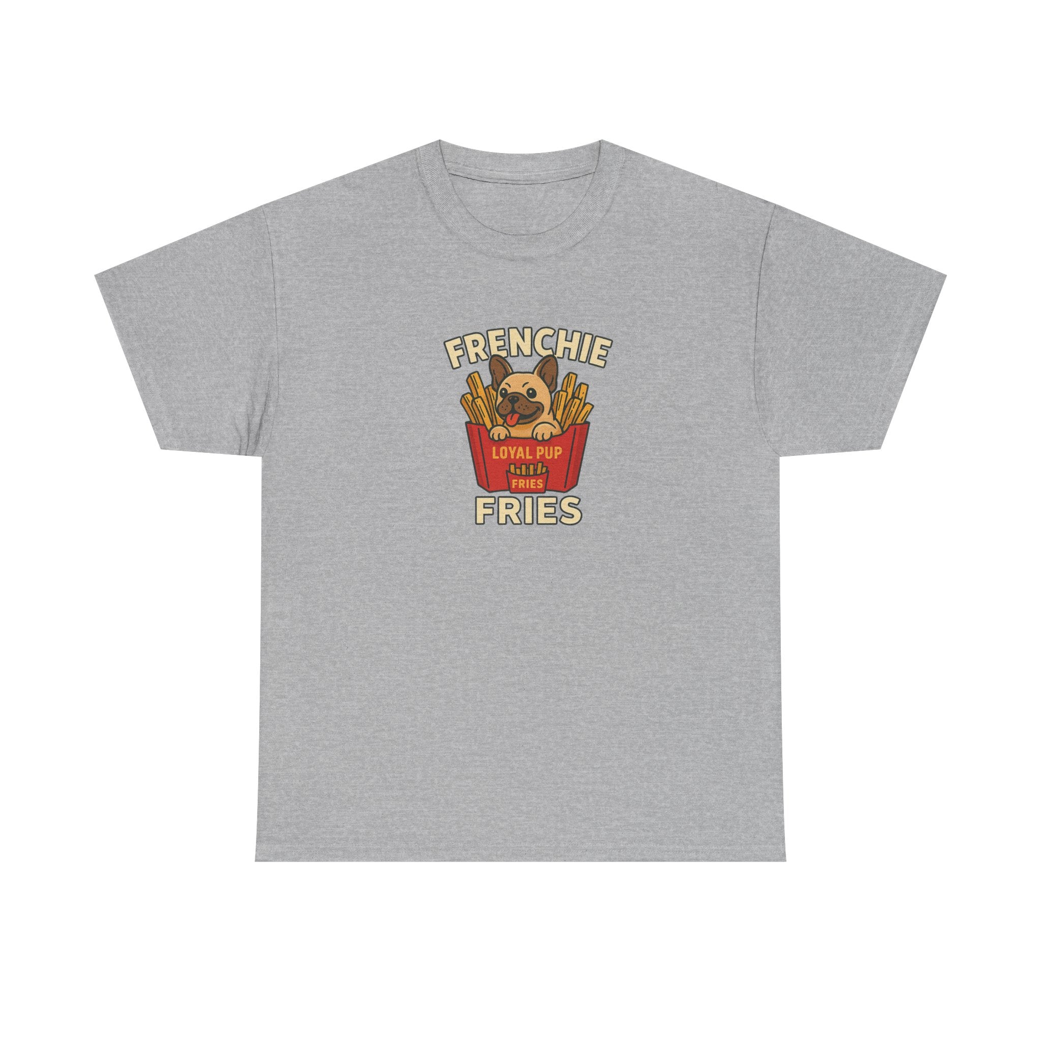 Frenchie & Fries Unisex Tee - Funny French Bulldog Shirt, Dog Lover Gift, Casual Pet Apparel