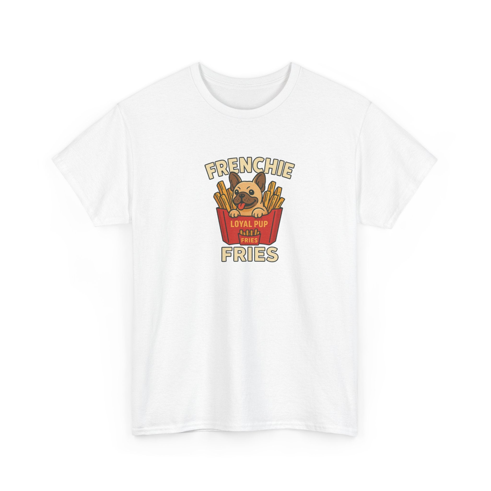 Frenchie & Fries Unisex Tee - Funny French Bulldog Shirt, Dog Lover Gift, Casual Pet Apparel