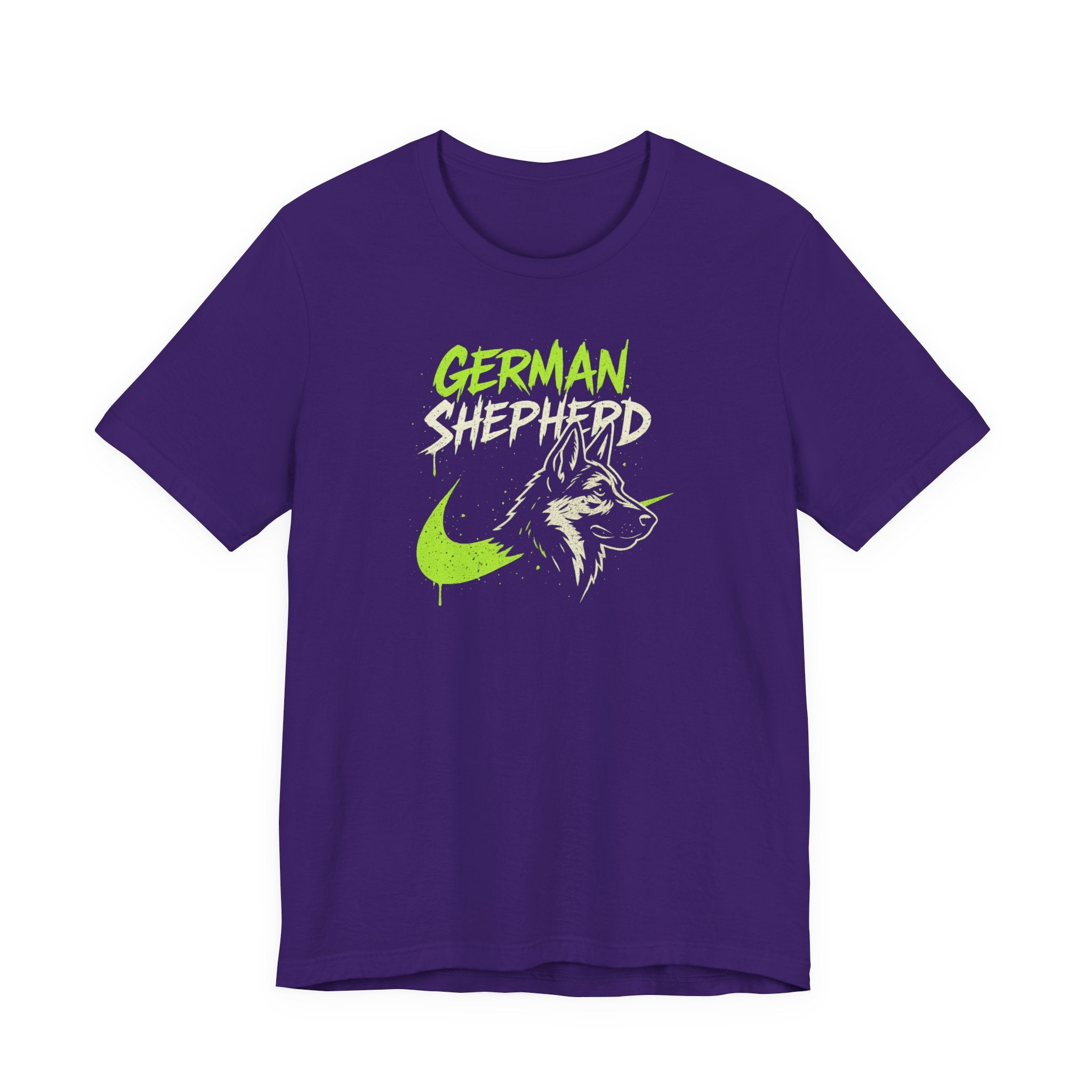 German Shepherd Graphic Tee – Bold Dog Lover Shirt, Neon Streetwear Pet Apparel, Unisex T-Shirt