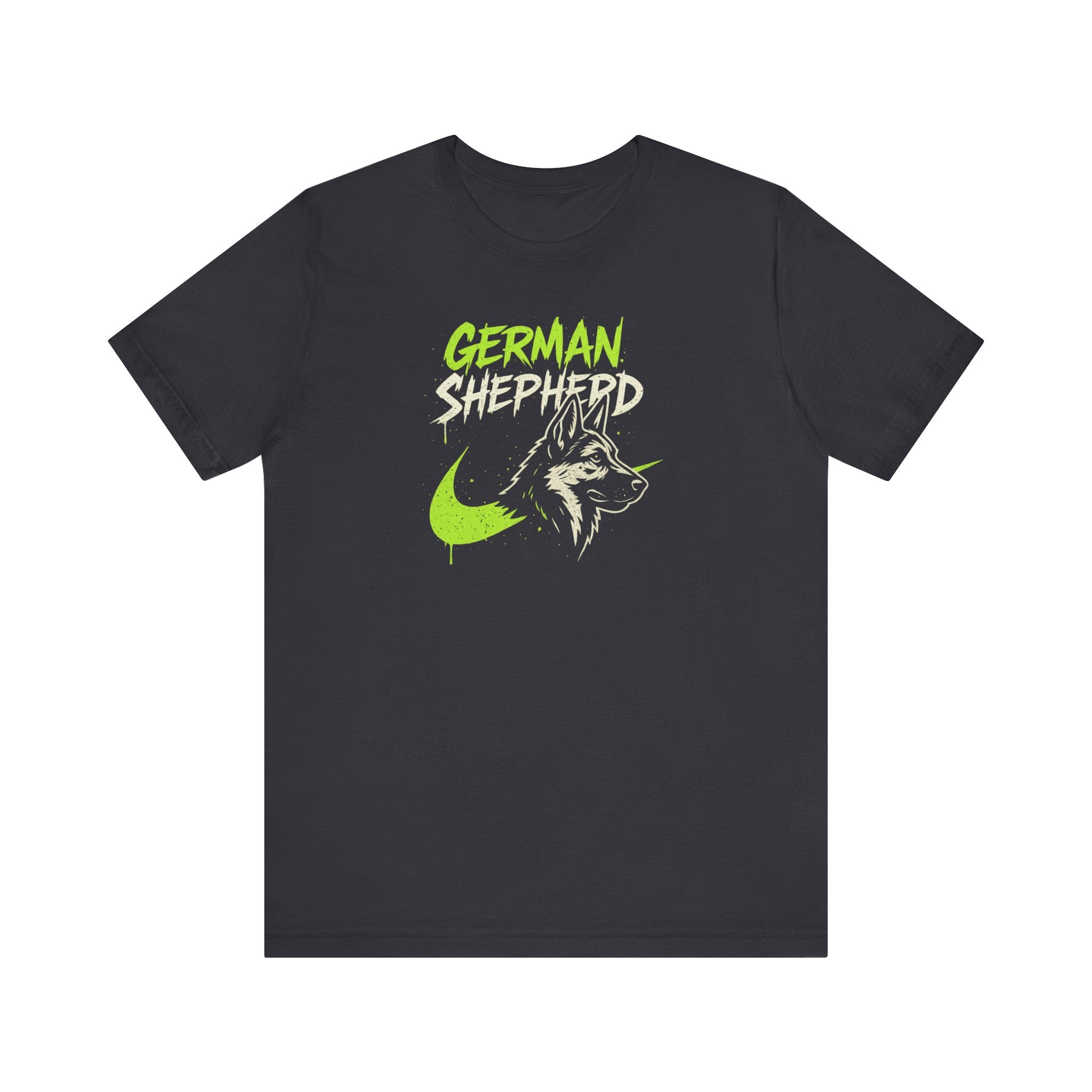 German Shepherd Graphic Tee – Bold Dog Lover Shirt, Neon Streetwear Pet Apparel, Unisex T-Shirt