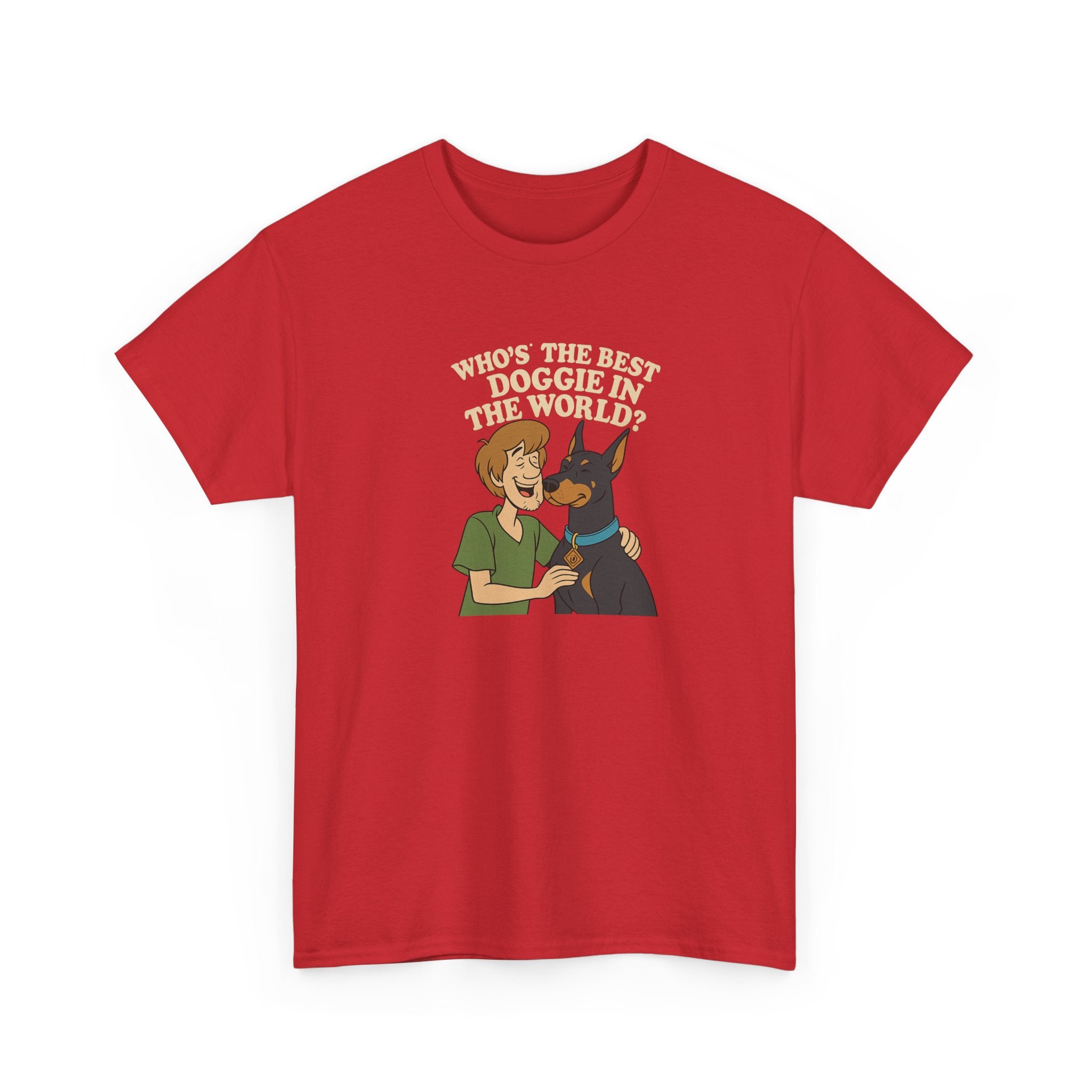 Best Doggie in the World Tee – Fun Cartoon Doberman Shirt, Dog Lover Gift, Unisex Pet Apparel