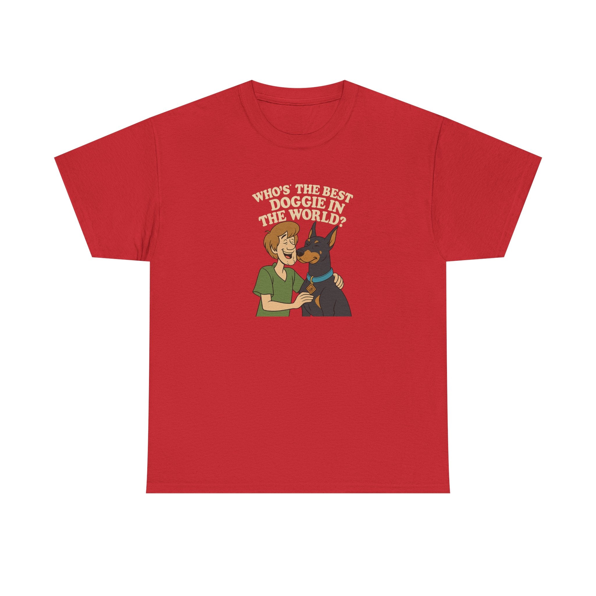 Best Doggie in the World Tee – Fun Cartoon Doberman Shirt, Dog Lover Gift, Unisex Pet Apparel