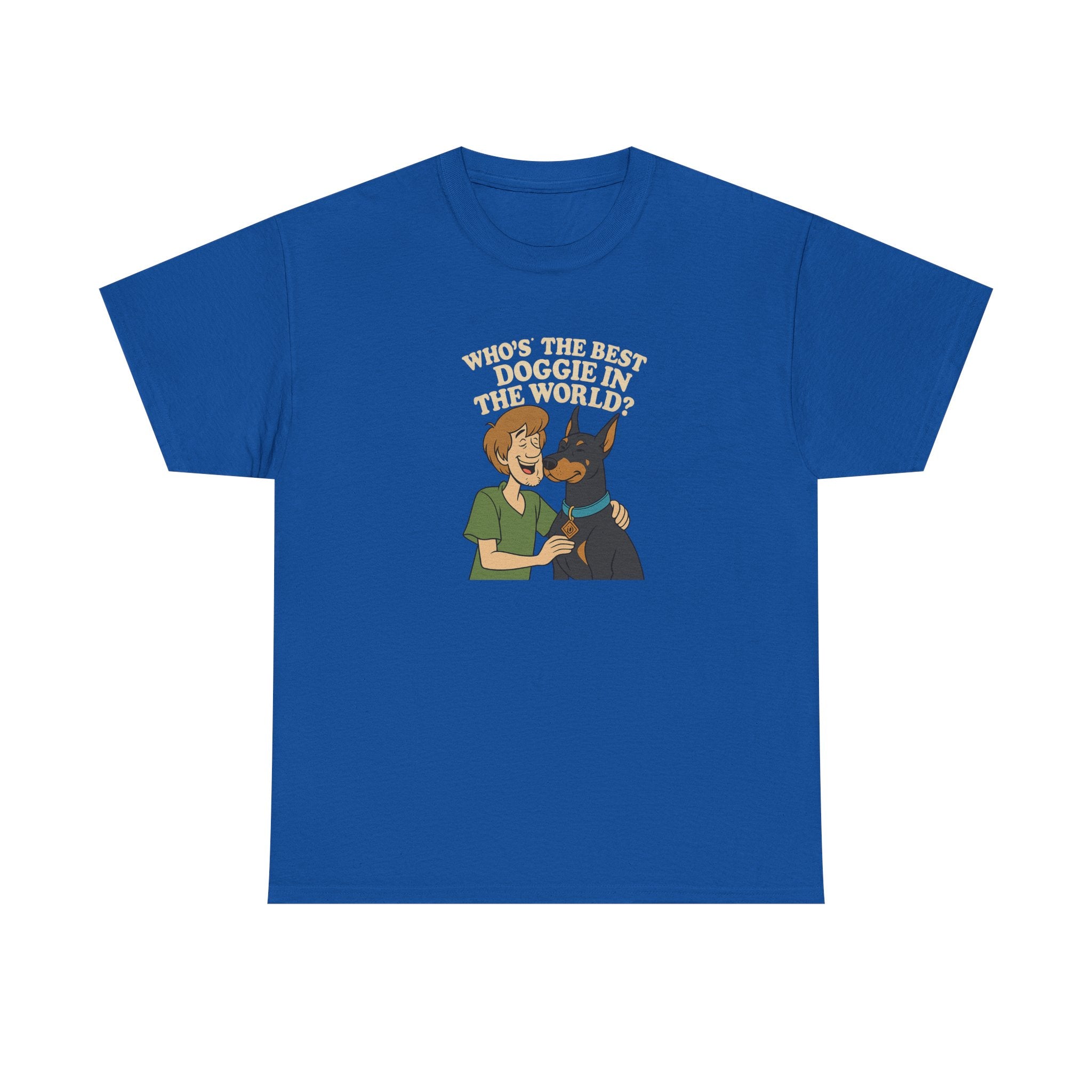Best Doggie in the World Tee – Fun Cartoon Doberman Shirt, Dog Lover Gift, Unisex Pet Apparel