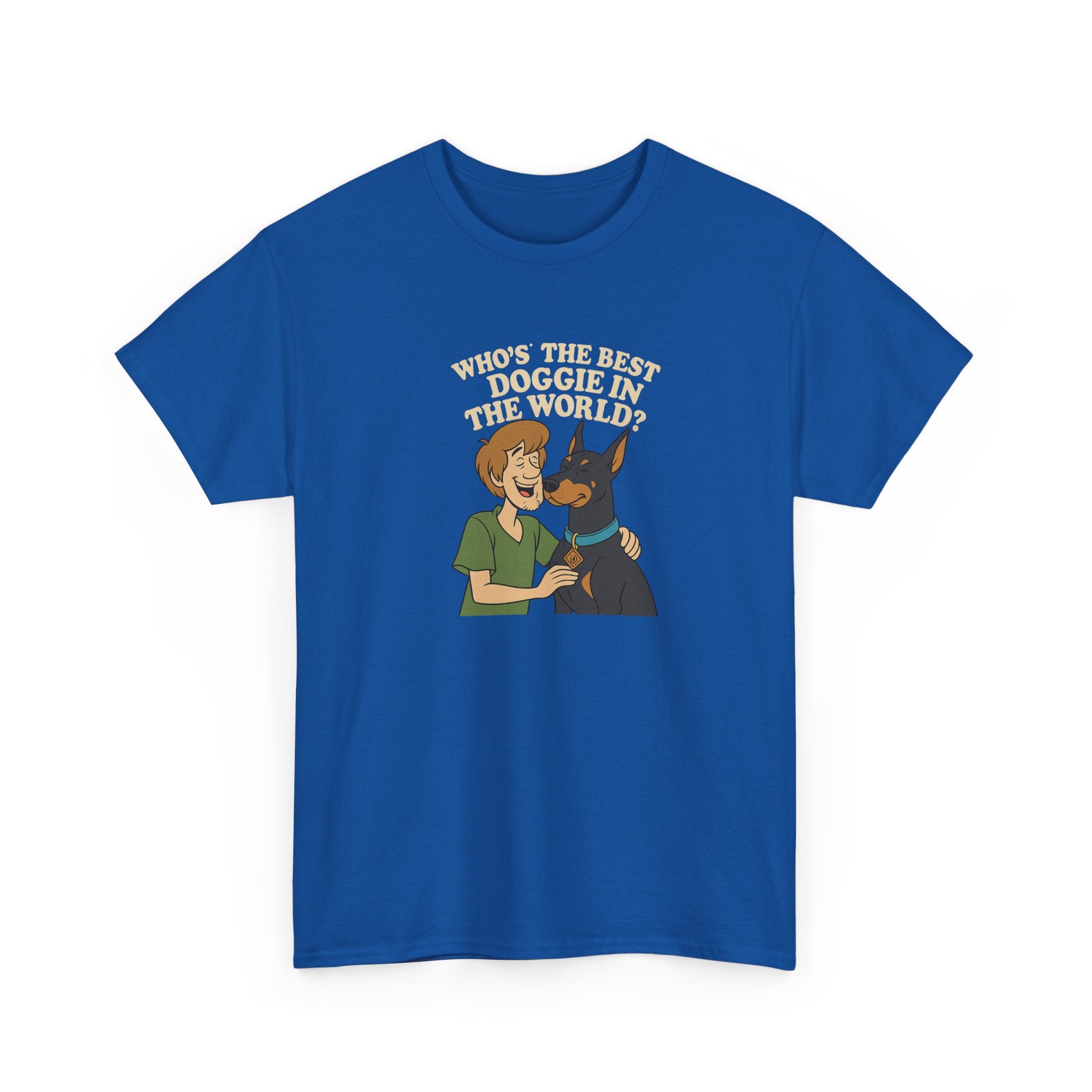 Best Doggie in the World Tee – Fun Cartoon Doberman Shirt, Dog Lover Gift, Unisex Pet Apparel