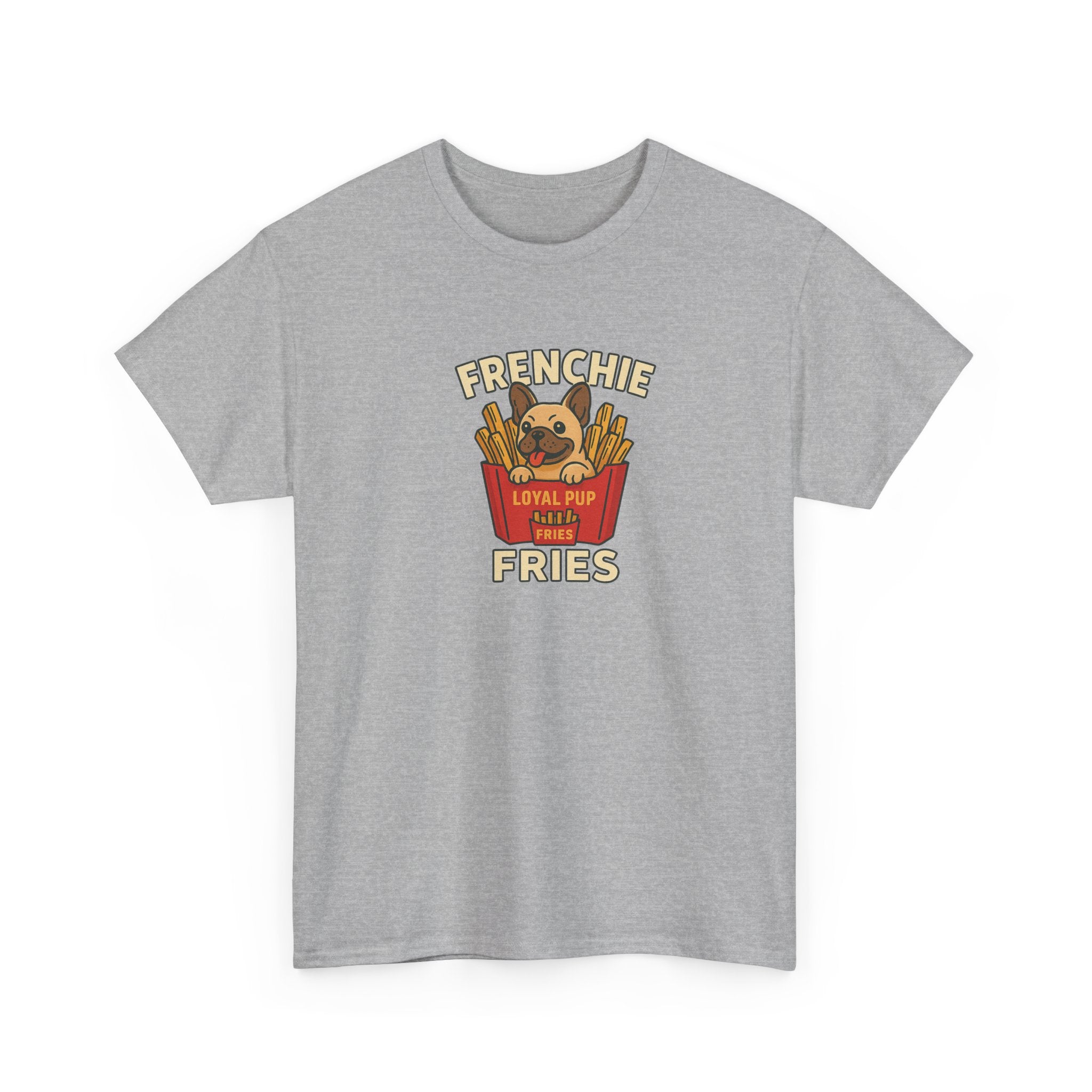 Frenchie & Fries Unisex Tee - Funny French Bulldog Shirt, Dog Lover Gift, Casual Pet Apparel