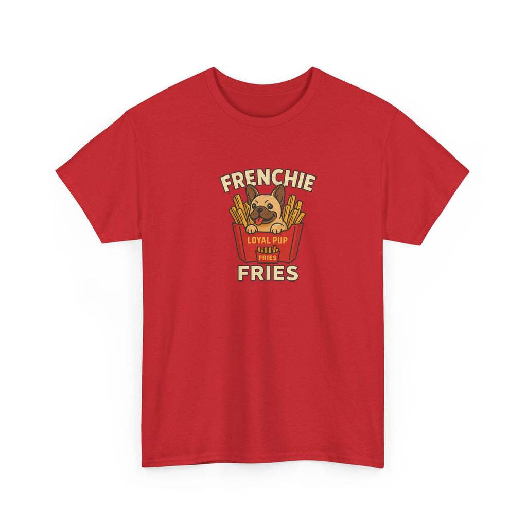 Frenchie & Fries Unisex Tee - Funny French Bulldog Shirt, Dog Lover Gift, Casual Pet Apparel