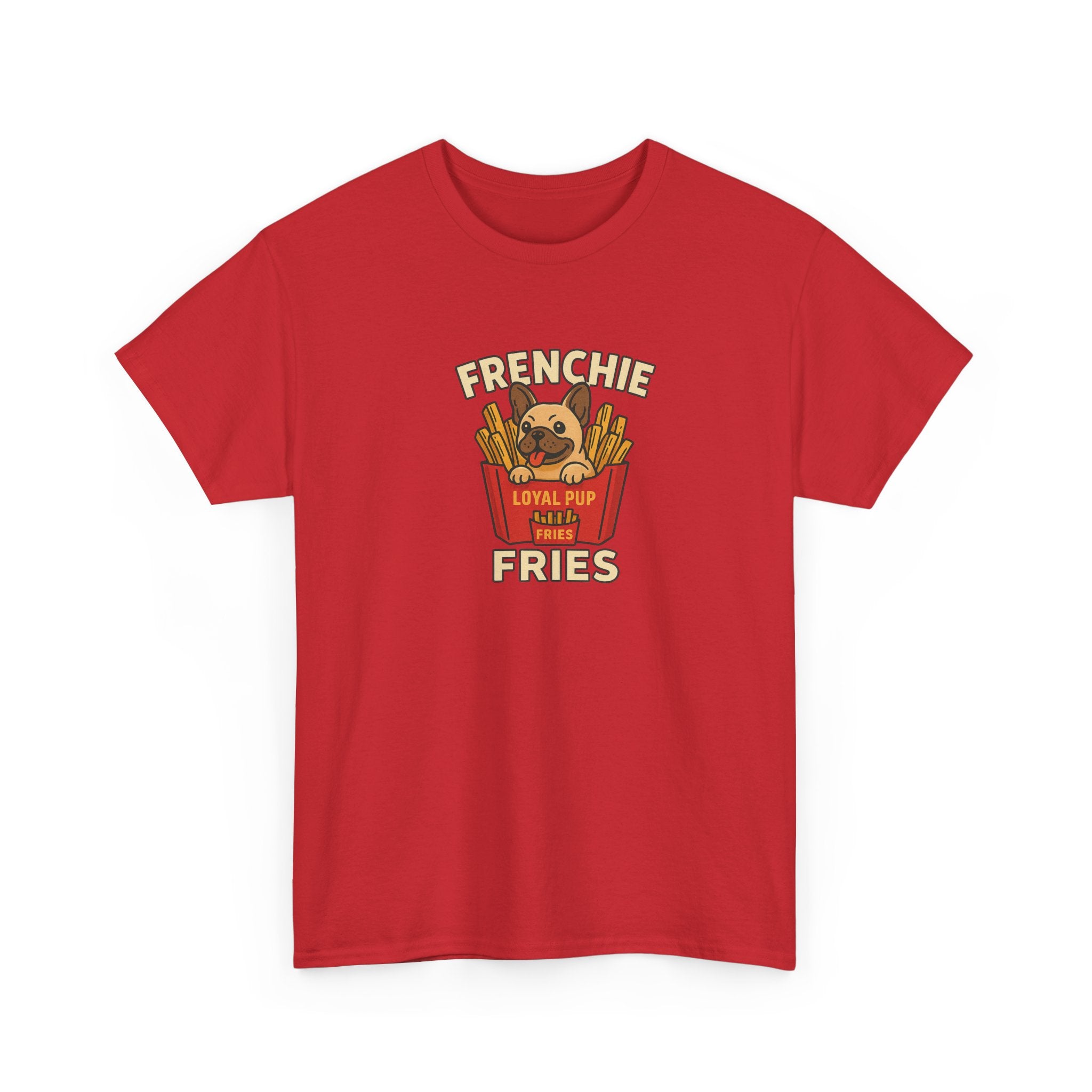 Frenchie & Fries Unisex Tee - Funny French Bulldog Shirt, Dog Lover Gift, Casual Pet Apparel