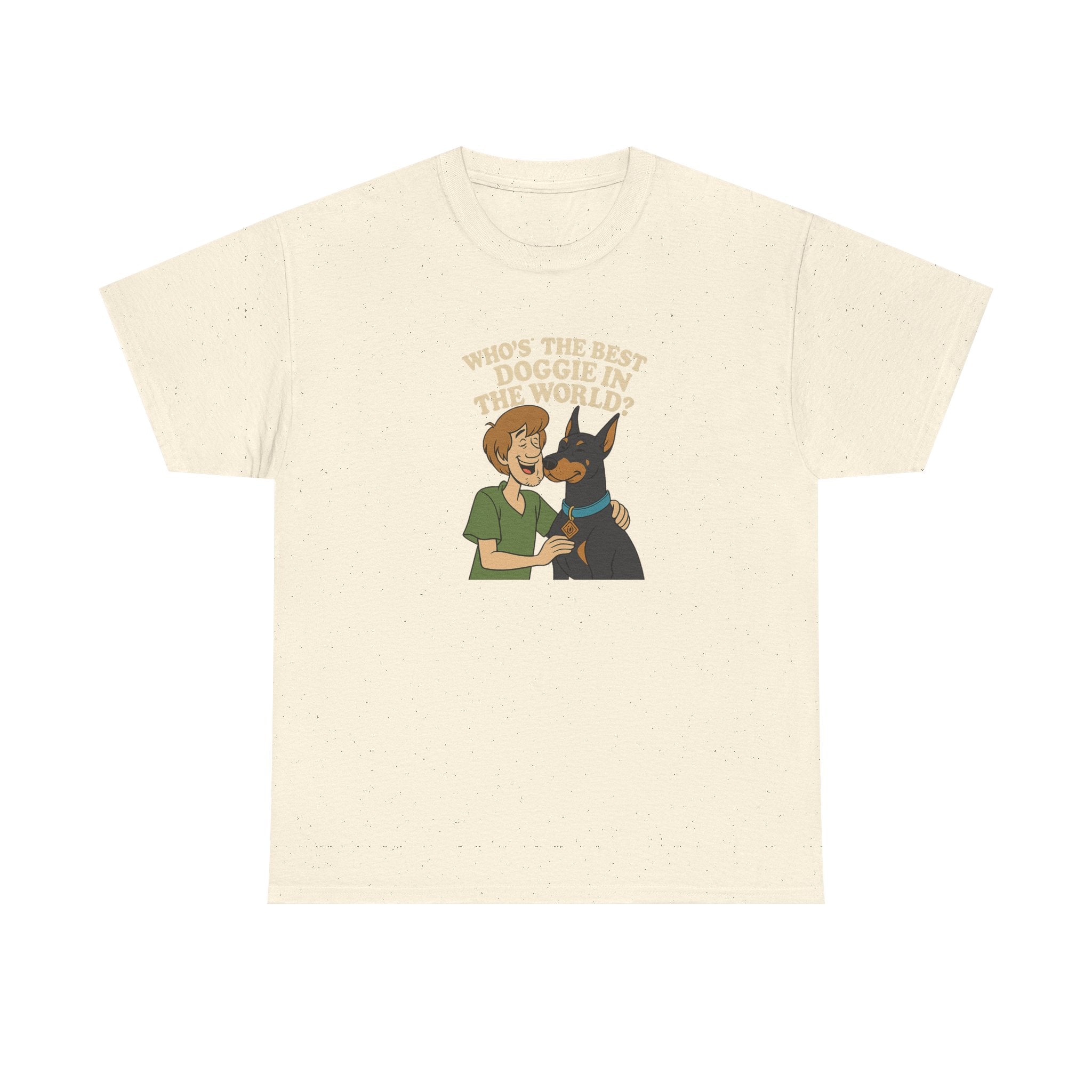 Best Doggie in the World Tee – Fun Cartoon Doberman Shirt, Dog Lover Gift, Unisex Pet Apparel