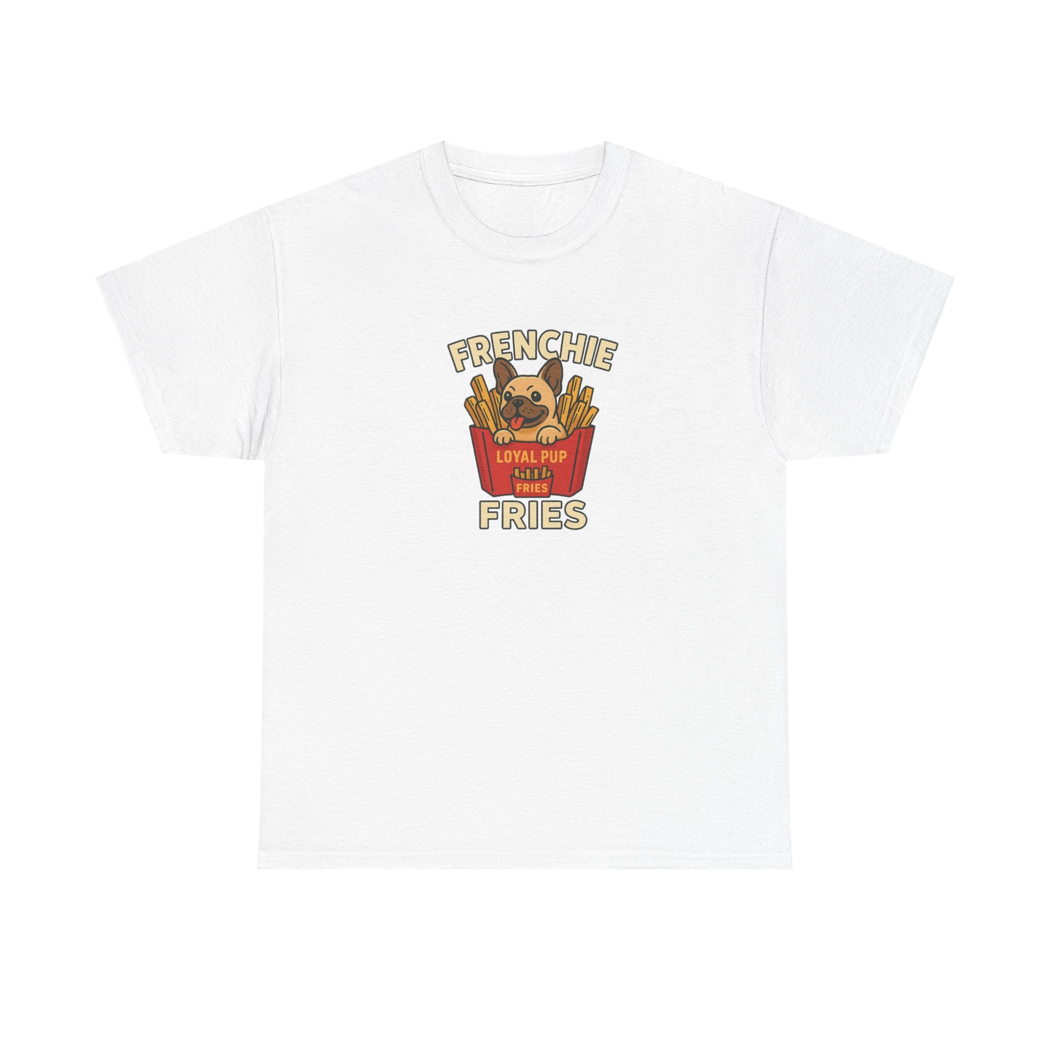 Frenchie & Fries Unisex Tee - Funny French Bulldog Shirt, Dog Lover Gift, Casual Pet Apparel