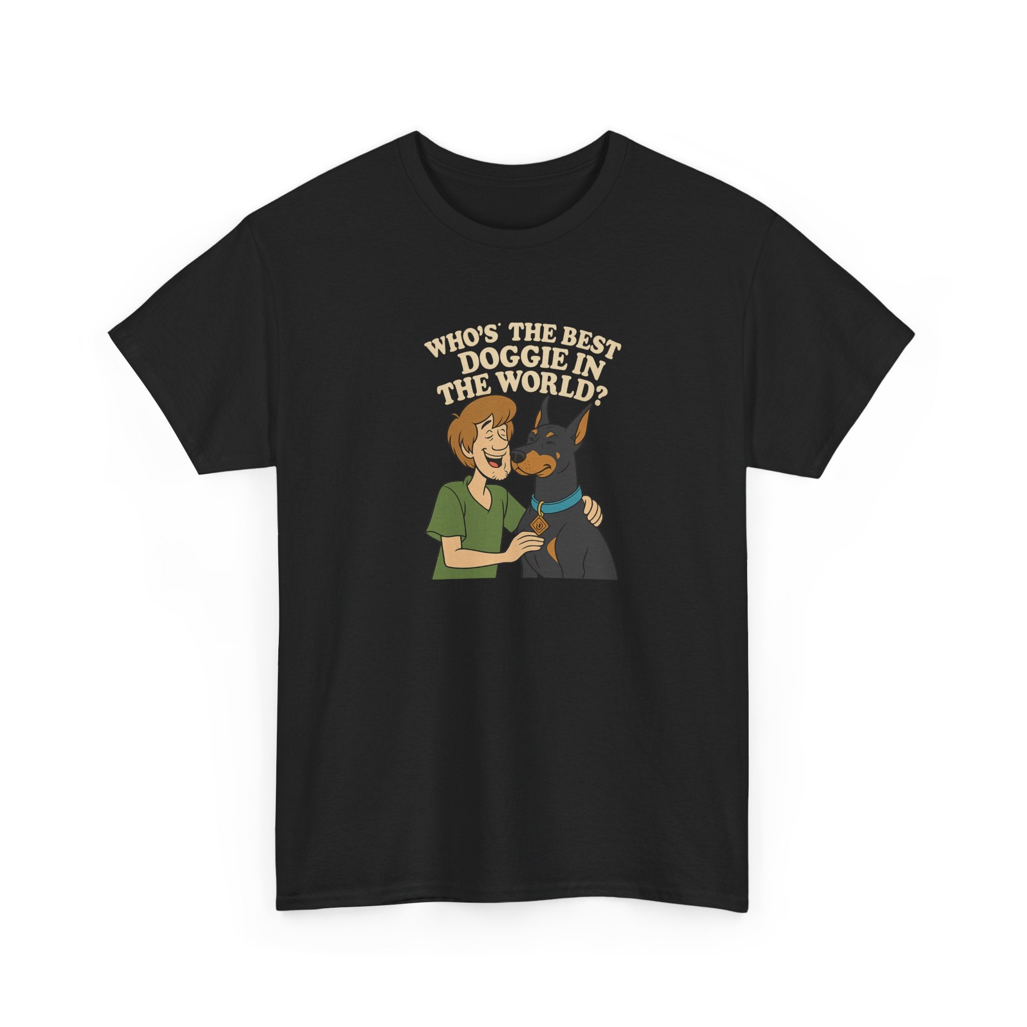 Best Doggie in the World Tee – Fun Cartoon Doberman Shirt, Dog Lover Gift, Unisex Pet Apparel