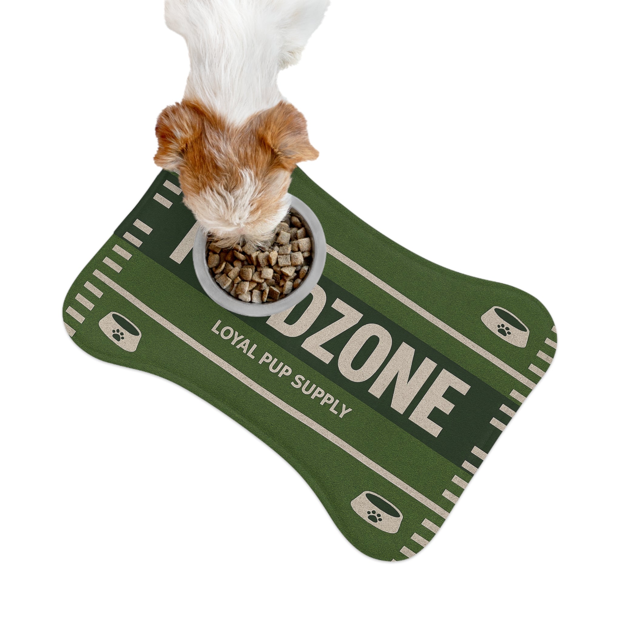 Foodzone Pet Feeding Mat- Football Field Dog Food Mat, Non-Slip Puppy Feeding Station, Loyal Pup Supply Exclusive - Accessories