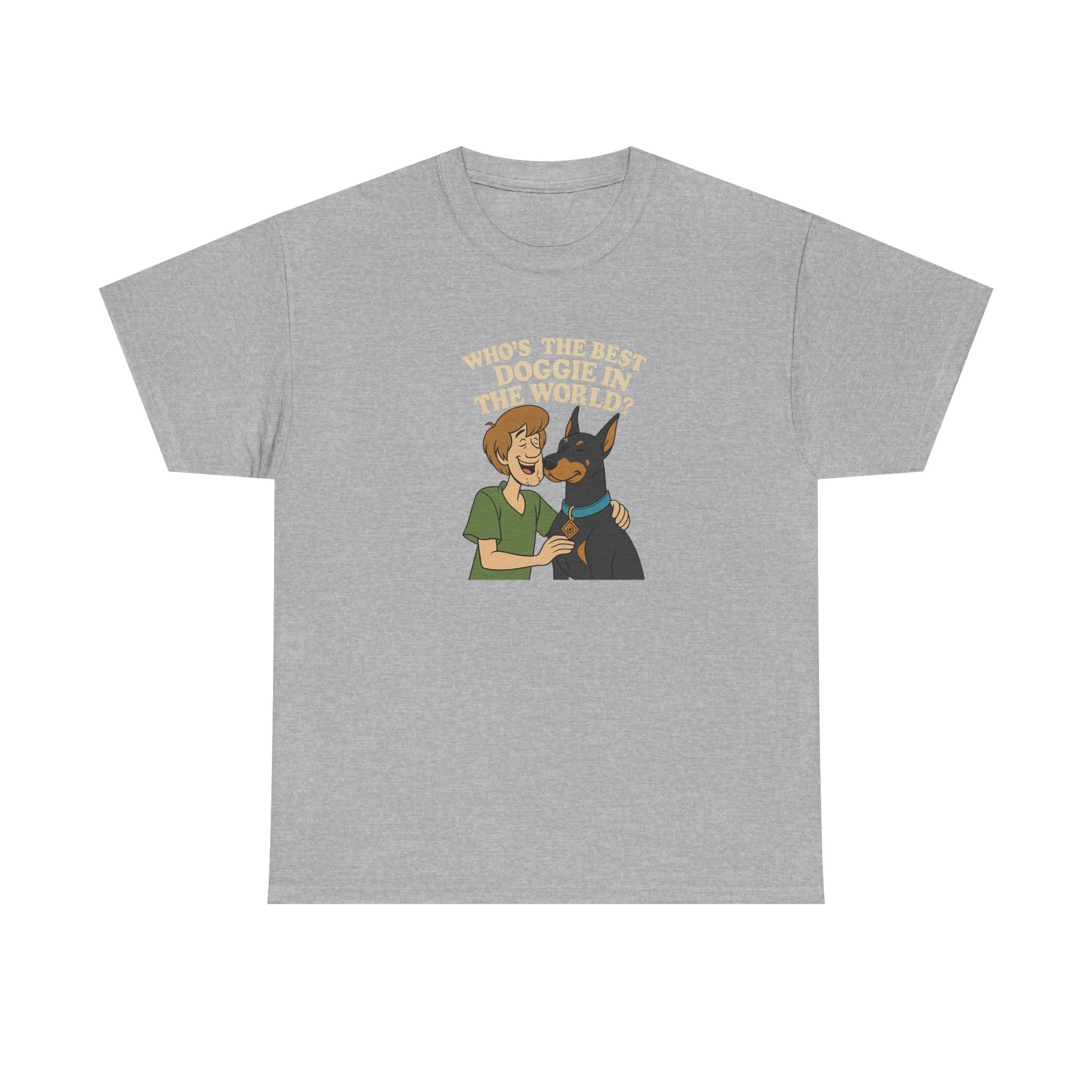Best Doggie in the World Tee – Fun Cartoon Doberman Shirt, Dog Lover Gift, Unisex Pet Apparel