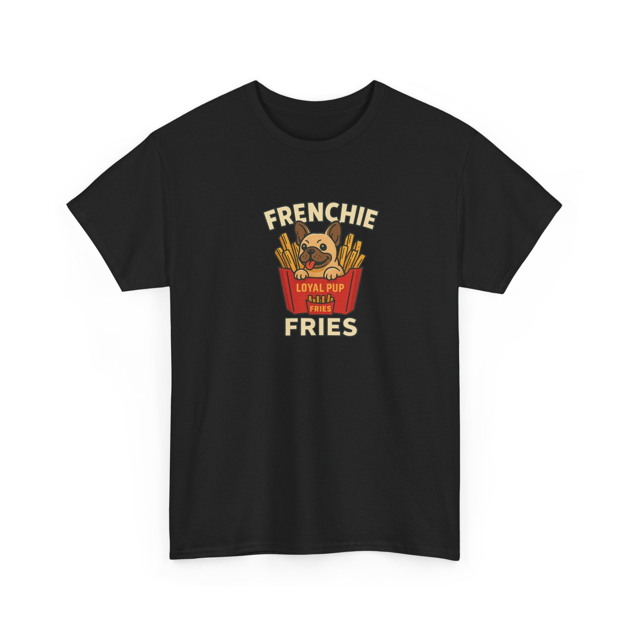 Frenchie & Fries Unisex Tee - Funny French Bulldog Shirt, Dog Lover Gift, Casual Pet Apparel