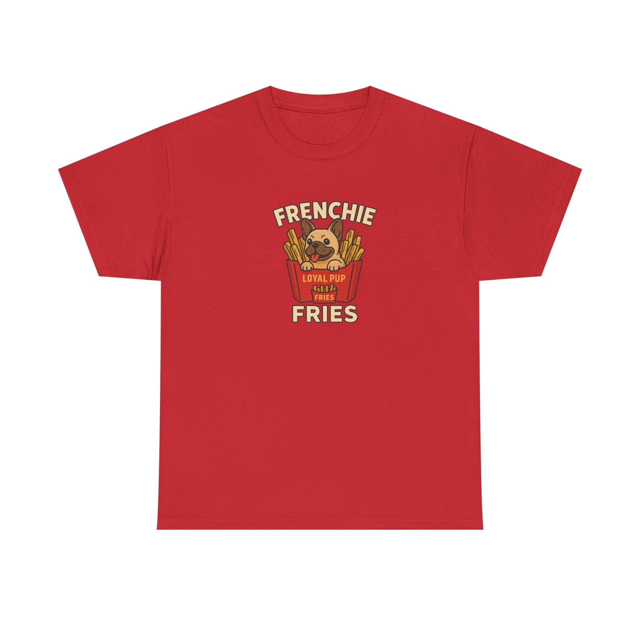 Frenchie & Fries Unisex Tee - Funny French Bulldog Shirt, Dog Lover Gift, Casual Pet Apparel